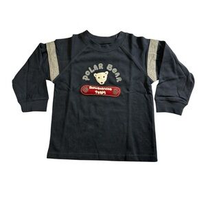 Gymboree 2T NWT Polar Bear Snowboarding Team Shirt Black Raglan Vintage 2008